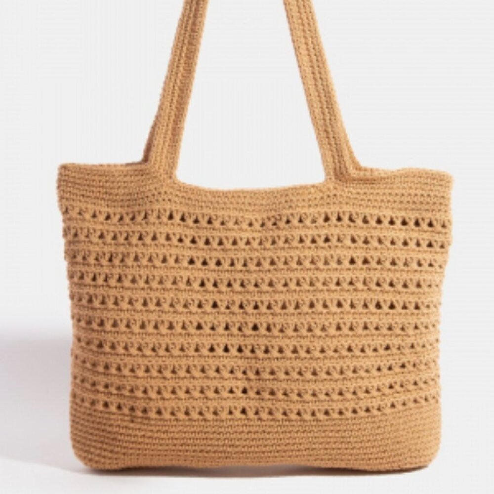 Braided Row Crochet Tote